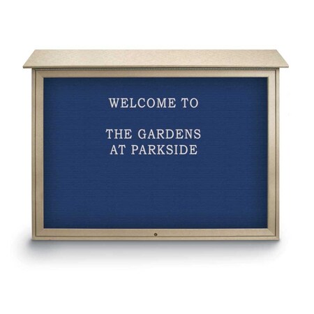 United Visual Products Indoor Enclosed Combo Board, 42"x32", White Frame/Green & Blue Spruce UVCB4232W-GREEN-BLSPRU